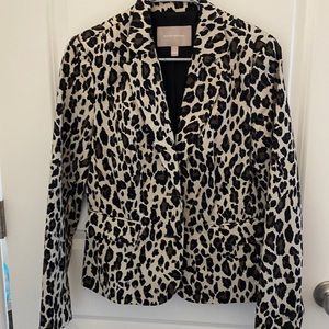 Animal print blazer
